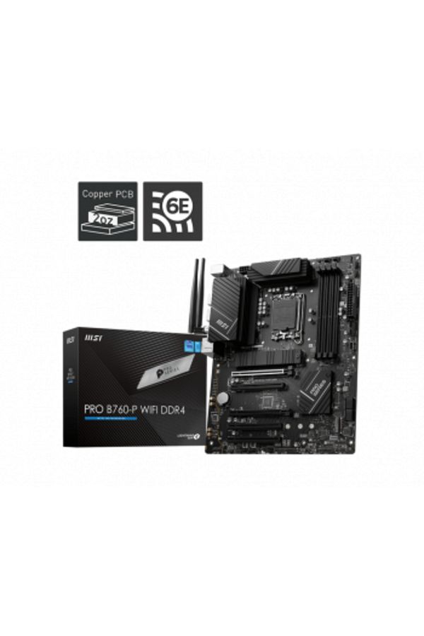 MSI-Pro B760-p DDR4 II 5333 (OC) PCI-E M.2 HDMI DP ATX 1700P - Dual-channel DDR4 Memory Kit 1