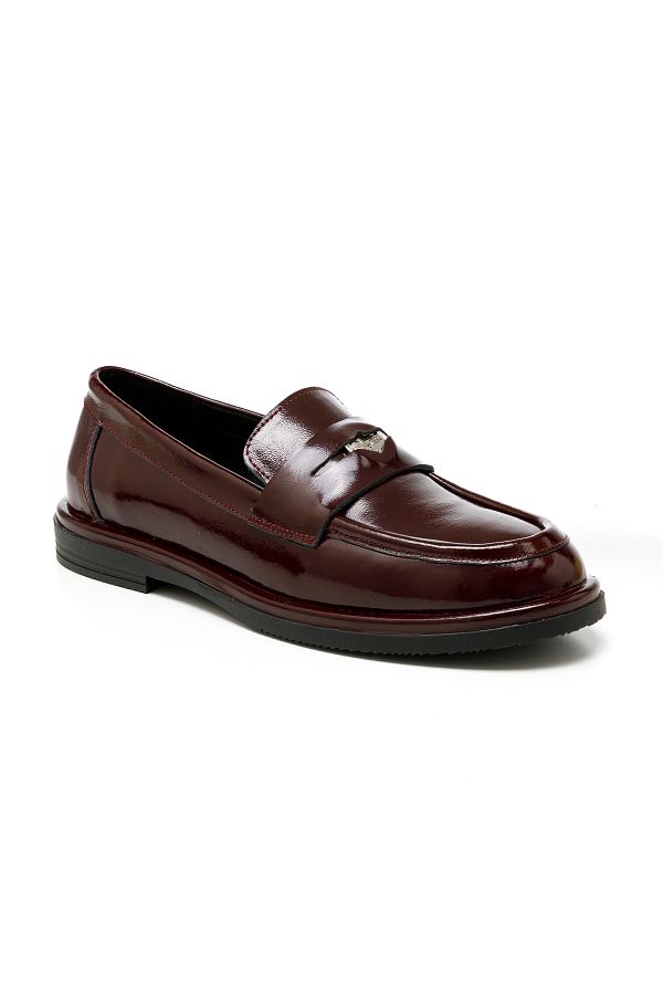 John May-Women'S/Girls Classic Oxford Rc-25Y-001-R40220 John May 582-Burgundy Patent Leather 1