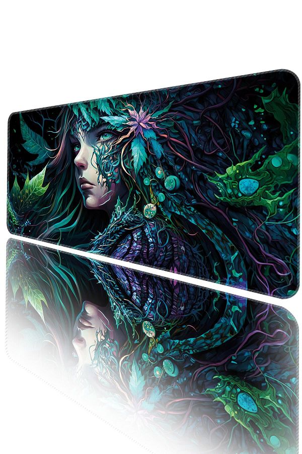 HELİXSUN-70X30 cm Gaming Player Mouse Pad Non-Slip Base Large Keyboard Mouse Pads Mousepad Forest-Girl 1