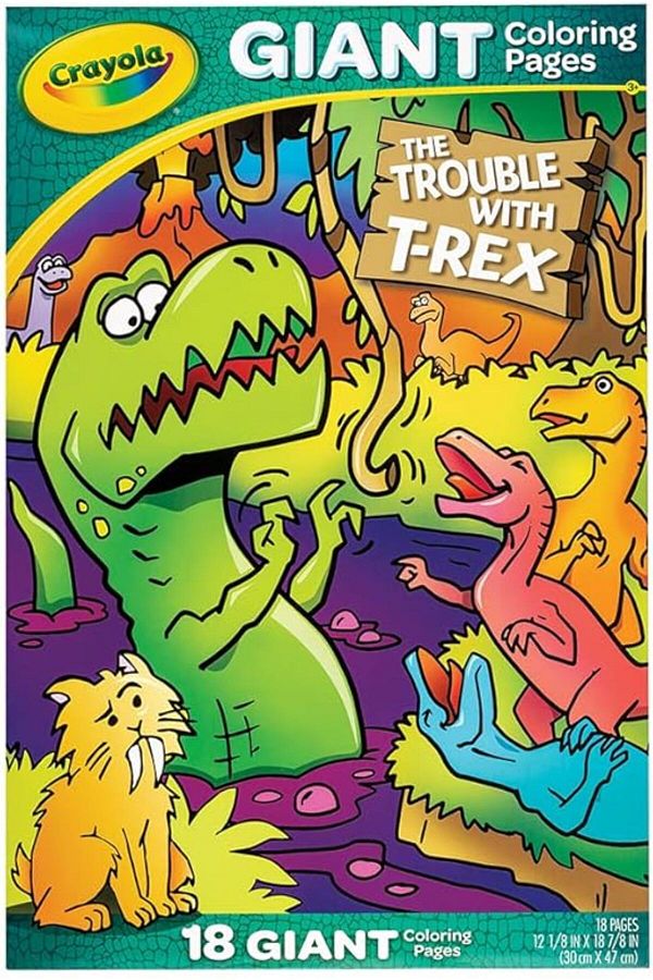 Crayola-Giant Coloring Pages The Trouble with T-Rex 18pg 04-0992 1