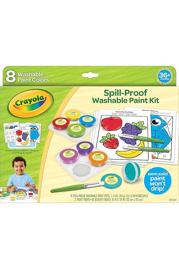 Crayola-مجموعة طلاء مقاومة للانسكاب وقابلة للغسل CY81-1518 1