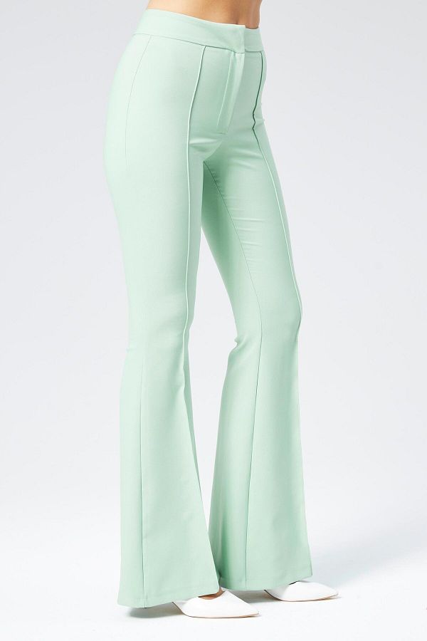 Appleline-Spanish Leg Palazzo Trousers - Women'S, Grassy, Mint 1