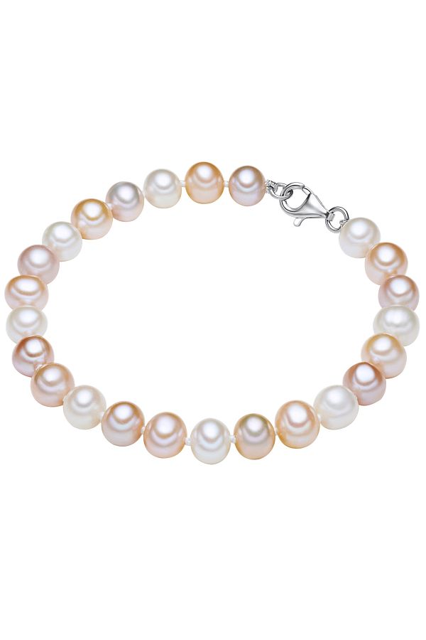 Valero Pearls-Sterling Silber Süßwasser-Zuchtperle Perlenkol Band – mehrfarbiges Armband 1