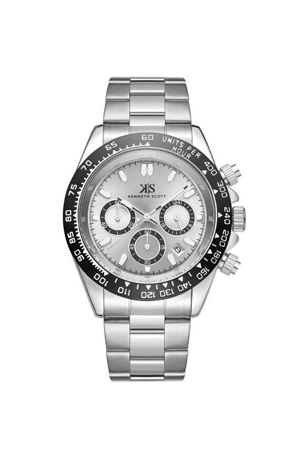 Kenneth Scott-Kenneth Scott Men Multi Function White Dial Watch - K23123-SBSWB 1