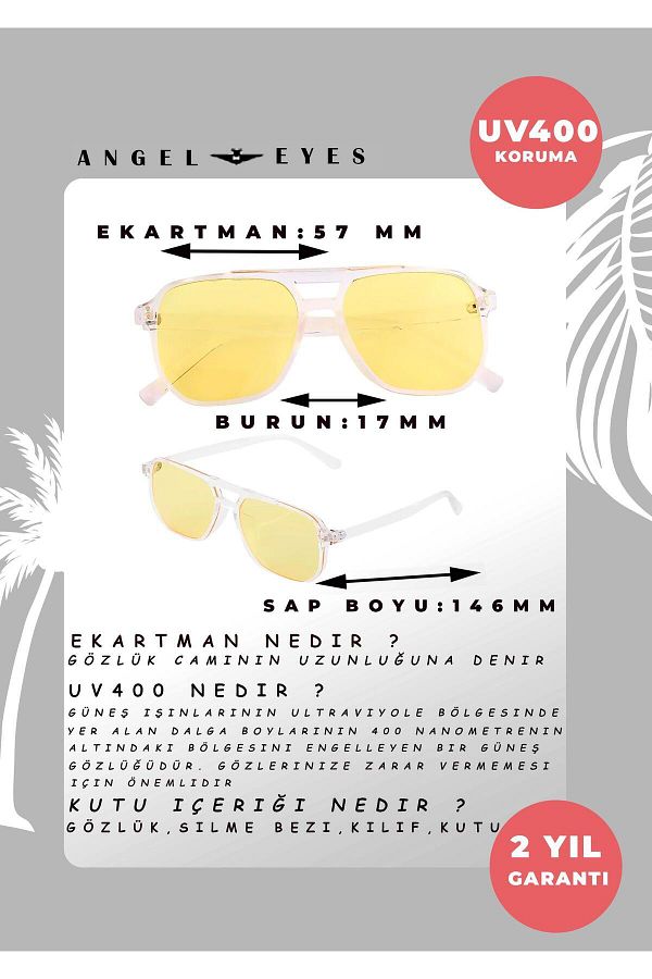 TomyHelf-Transparent Rectangular Unisex Sunglasses 1