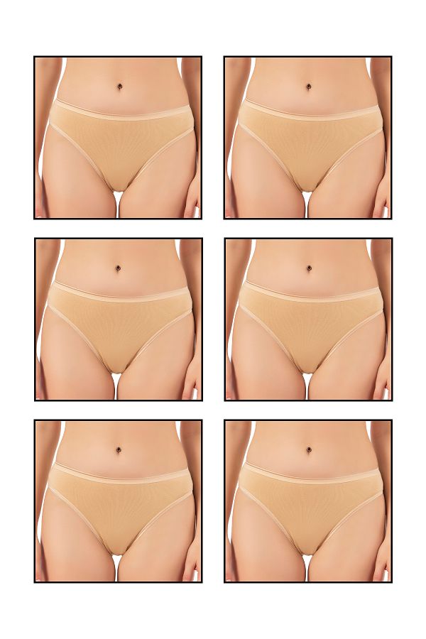 ÖZKAN underwear-Özkan 6120 6 Pack Γυναικεία Βαμβακερά Lycra Μονό Ζέρσεϊ Εύκαμπτα άνετα εσώρουχα 1