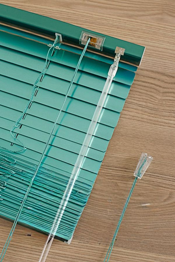 TechstorPerde-Turquoise Aluminum Blinds Curtain, Metal Blinds 1
