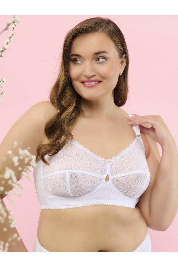 Yeni İnci-2 Size Reducer and Gatherer Without Underwire (Without Wire) Boxed Lace Bra Without Cup 1350 1