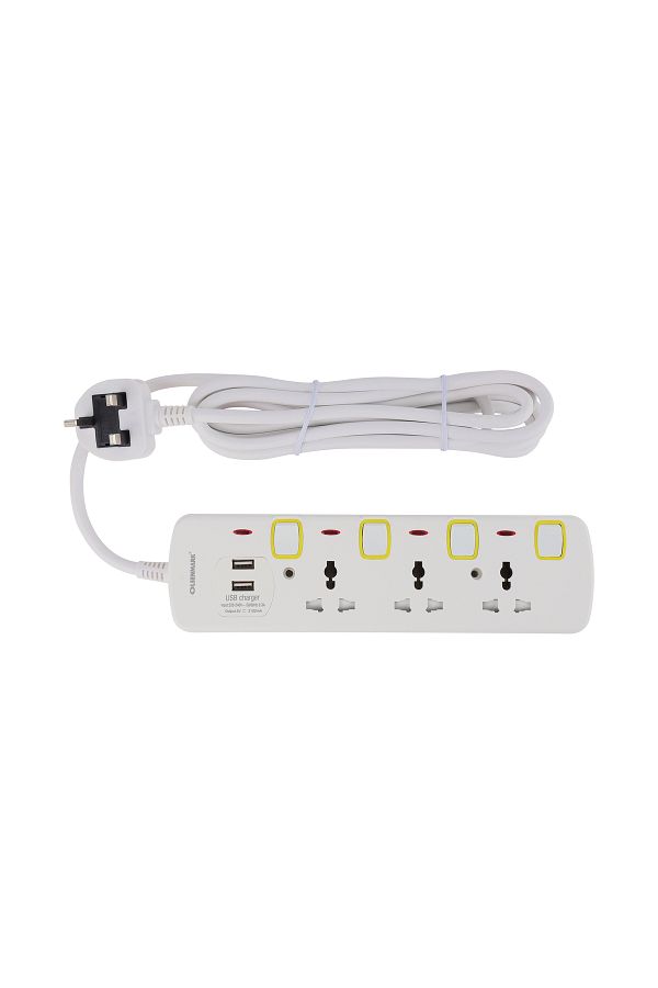 Olsenmark-3-way Extension Socket with Individual Switches- OMES1863D 1