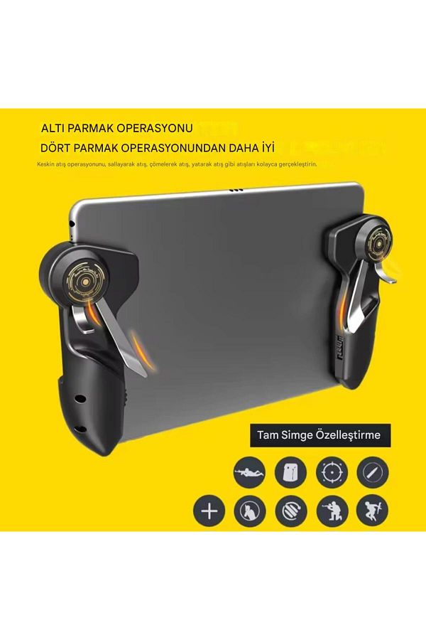 Asfal-6 Finger Pubg Game Console Compatible with All Tablets Pubg Trigger Mobile Joystick for iPad Tablet 1
