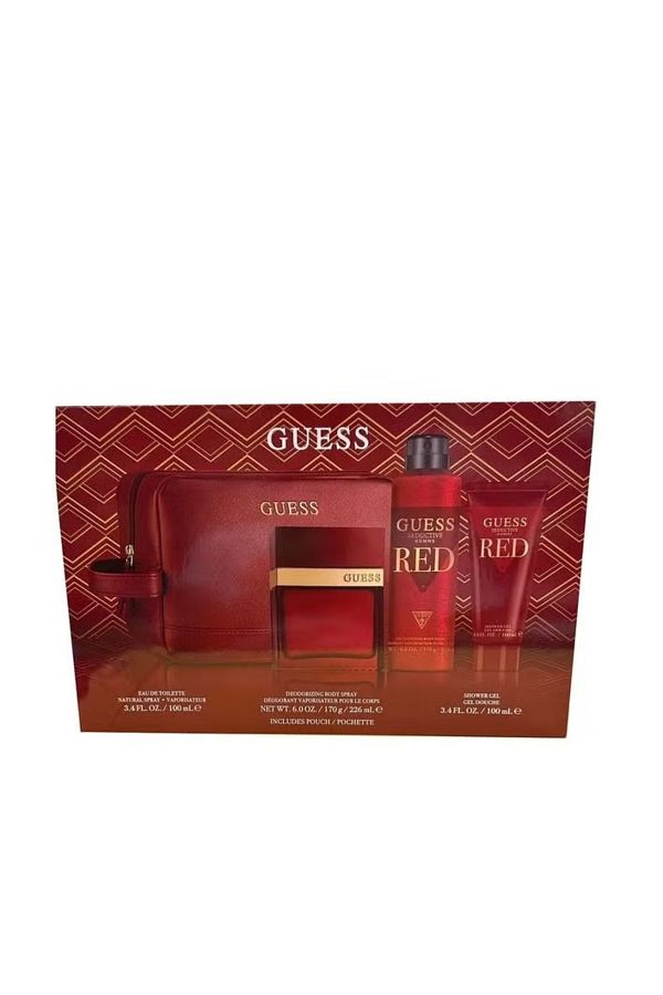 Guess-SED*UCTI*VE RED (M) SET EDT 100ML+ 226 ML DEO+ 100ML SG + POUCH 1