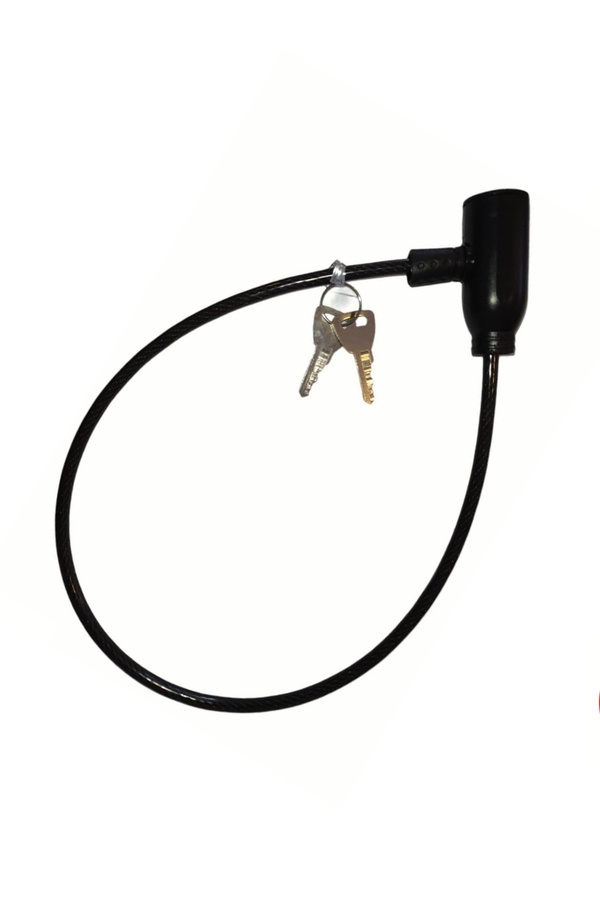 usin Halat Tip Anahtarlı Motosiklet Bebek Arabası Bisiklet Kilidi -Kilit 7mm -65 cm Renk Asorti