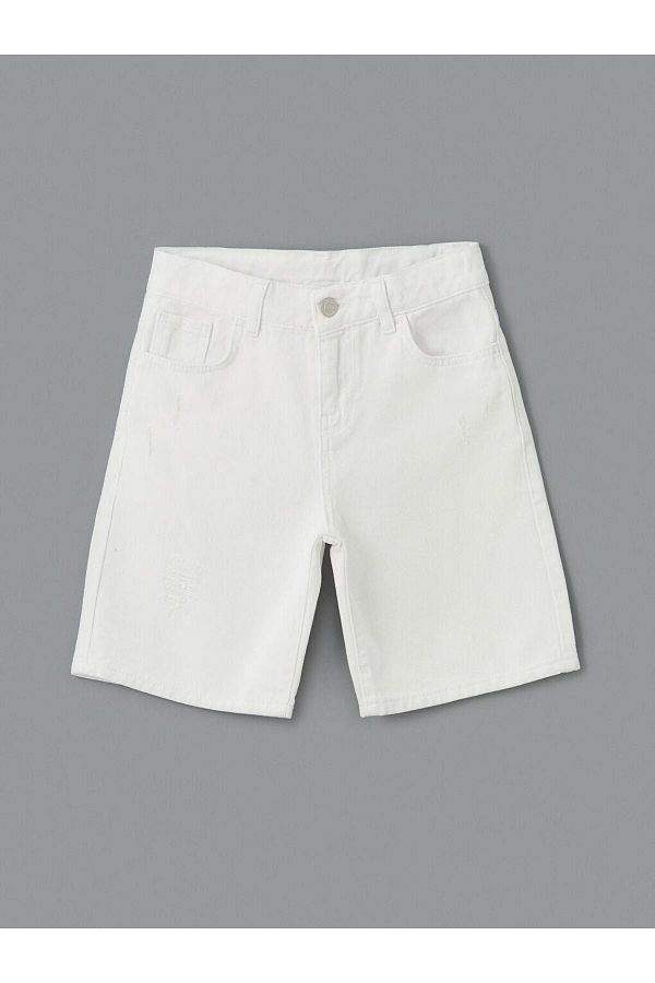 LC Waikiki-Lcw Kids Boys' Jeans Shorts with Adjustable Elastic Waist 1