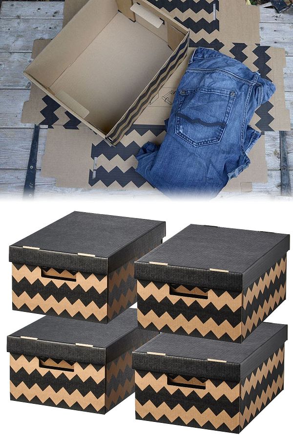 Binbirreyon-Covered Storage Box Set 4 Piece Set Archive Pantry Box Dd017 1