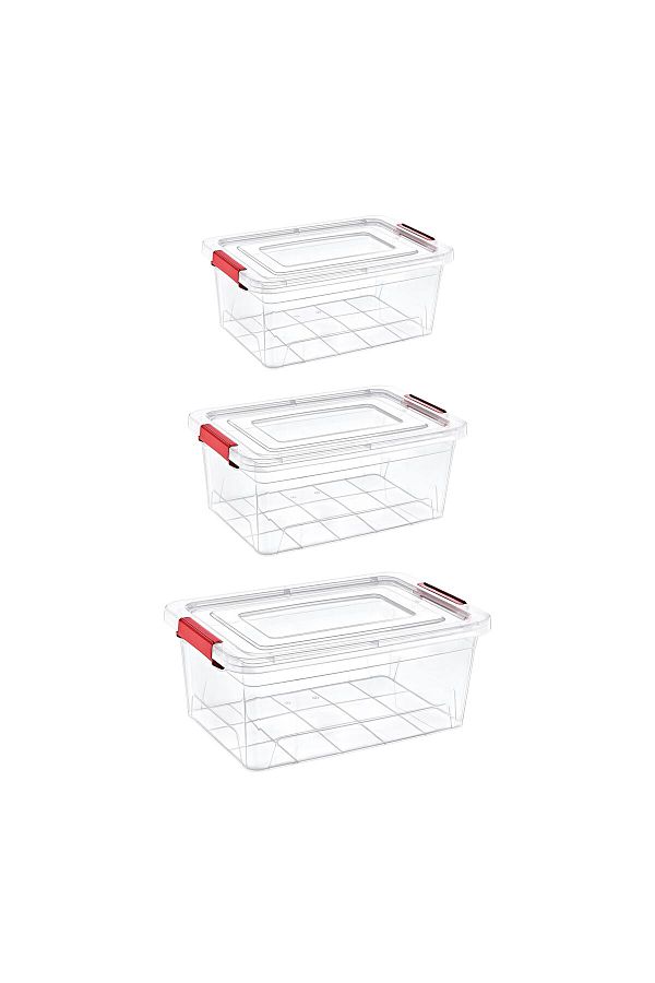 Smartware-Set of 3 Smart Box Storage Containers 3-5-8 Lt 1
