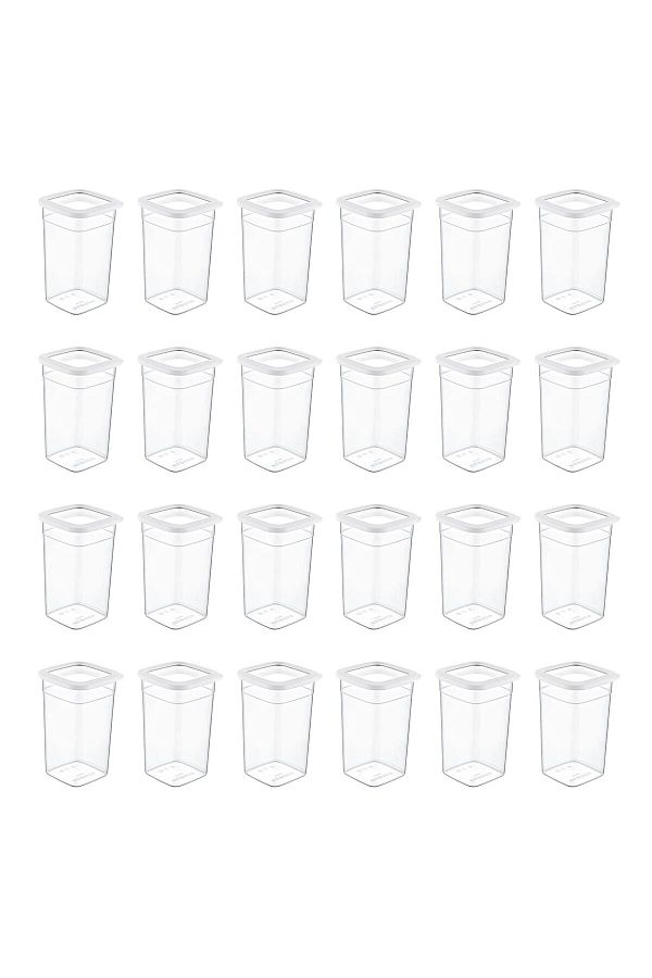 Smartware-White Scale Square Storage Set of 24 - 1440 ml 1