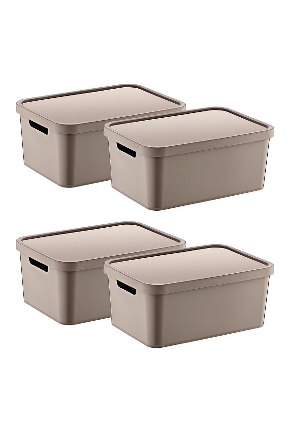 Smartware-Terra 4.5 Lt - Set of 4 Stafi Box with Lid 1