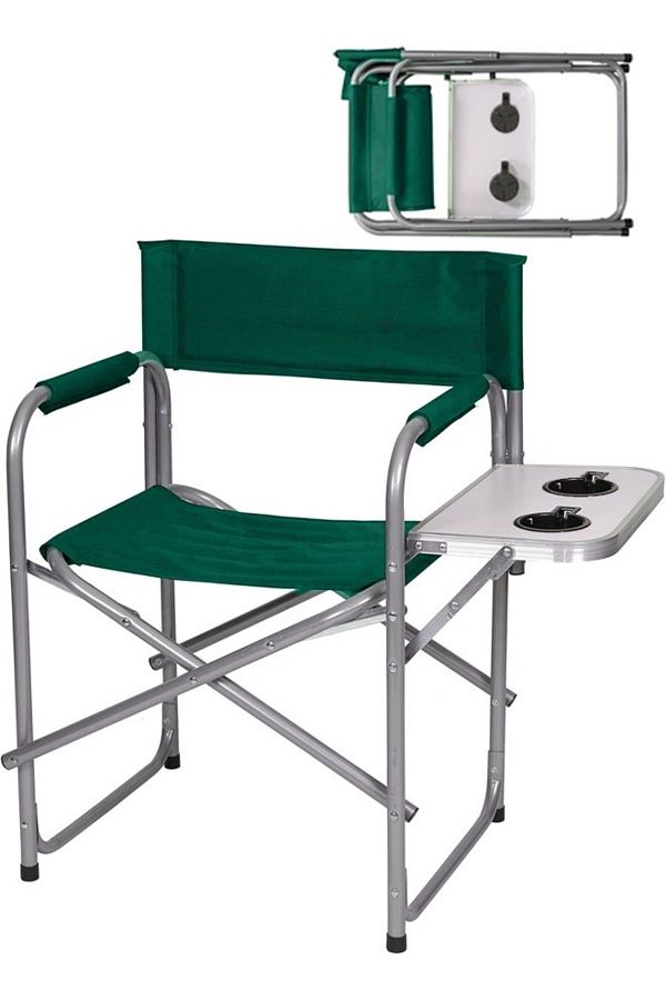 Cady One-A foldable chair with a storage pocket and a side table with two cup entrances for camping and trips 1