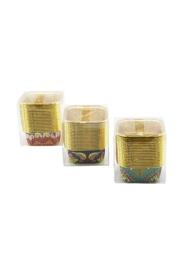 EGATOPTAN-20 Pcs Gold - Folyolukare - Cake Hooded Thick Muffin - Paper Cake (4172) 1