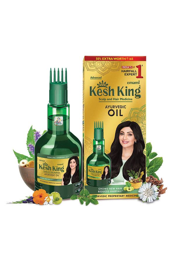 kesh king-زيت كيش كينج الأيورفيدي 100 مل + هدية مجانية شامبو مضاد لتساقط الشعر 50 مل 1