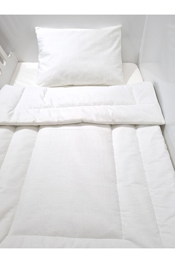 Yada Baby %100 Pamuklu Kumaştan Poplin Bebek & Yenidoğan & Çocuk Yorgan Yastık Takımı 70 X 120 Cm (3'LÜ SET)