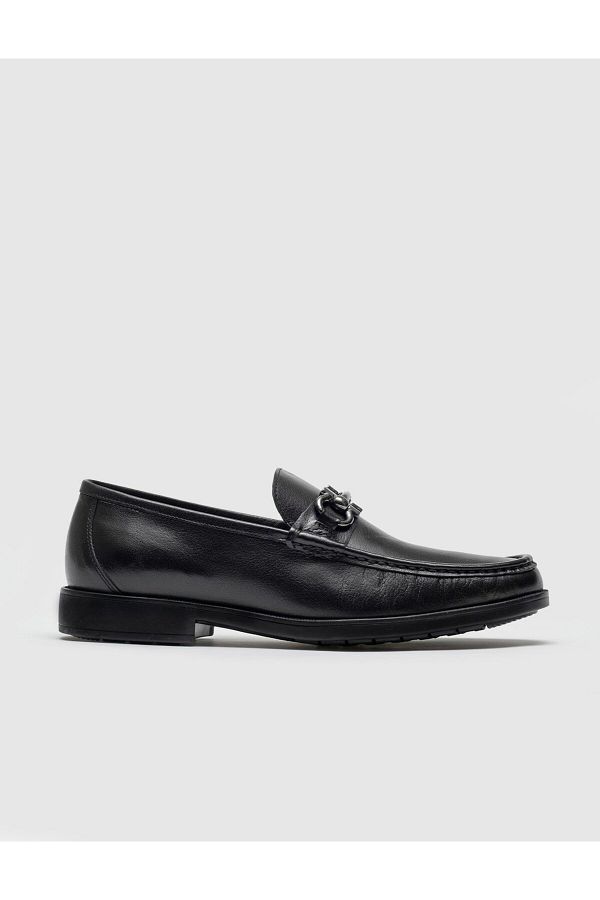 Cabani-Black Genuine Leather Men's Casual Shoes 1