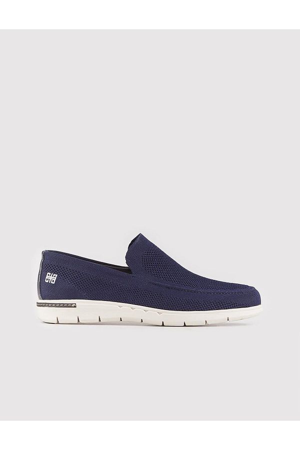 Cabani-Knitwear Navy Blue Rubber Sole Casual Men's Shoes 1