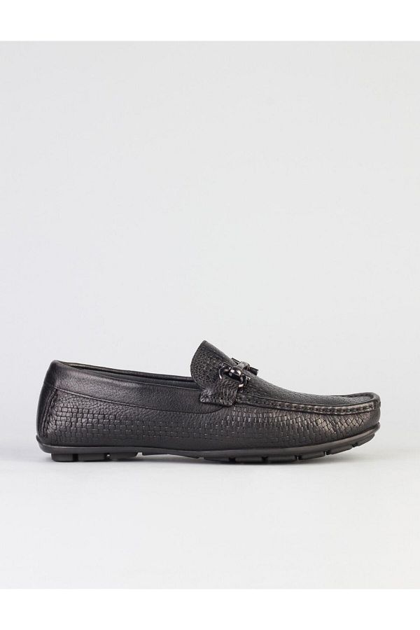 Cabani-Black Genuine Leather Men's Loafer 1