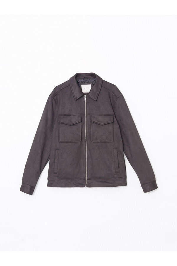 LC Waikiki-LCW Vision Slim Fit Hemdkragen Wildleder Herrenmantel 1