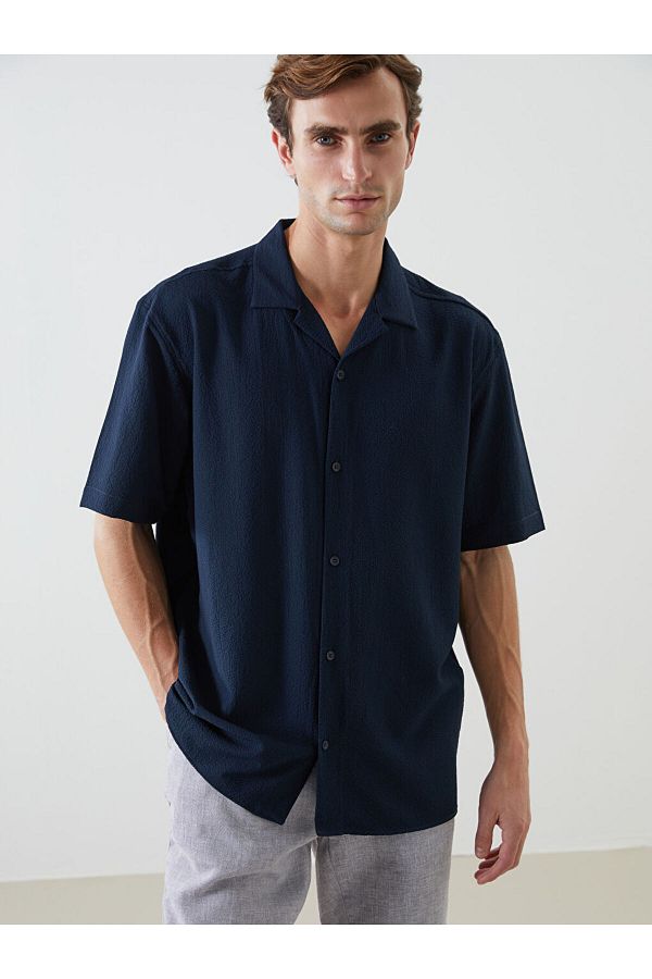LC Waikiki-LCW Vision Regular Fit rövid ujjú férfi ing 1
