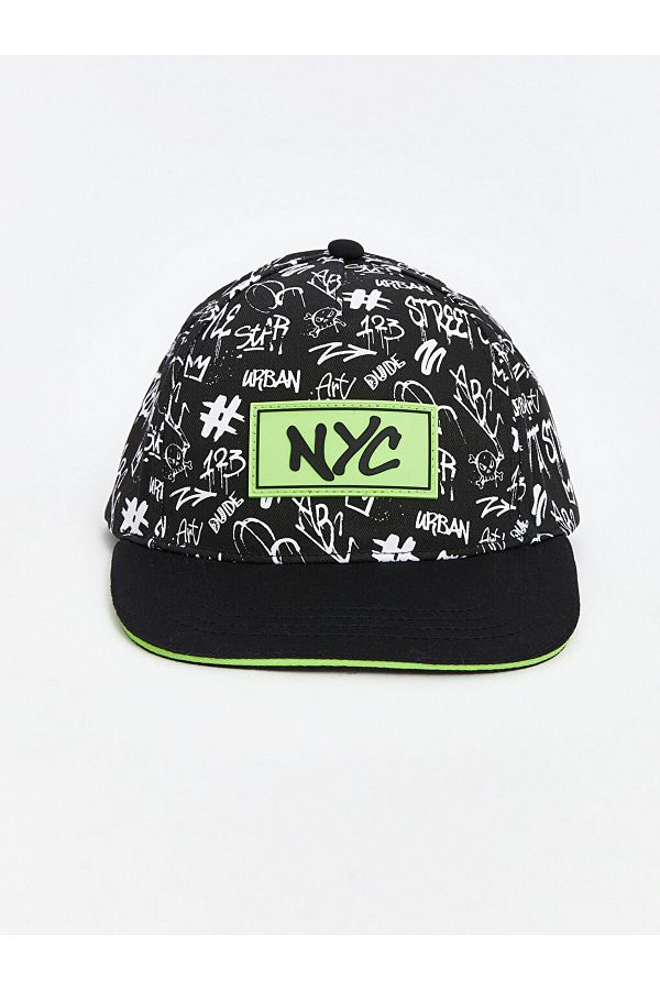 LC Waikiki-LCW ACCESSORIES Text Printed Boy Cap Hat 1