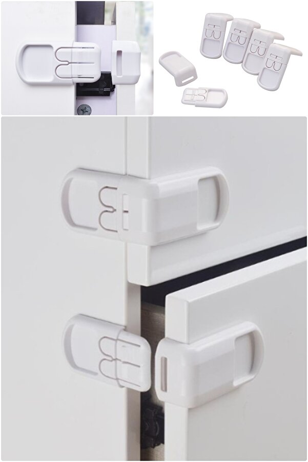 Yenilig Evinizi Bebekler İçin Daha Güvenli Hale Getiren Çekmece ve Dolap Kilidi – Güçlü 2 Parça Set