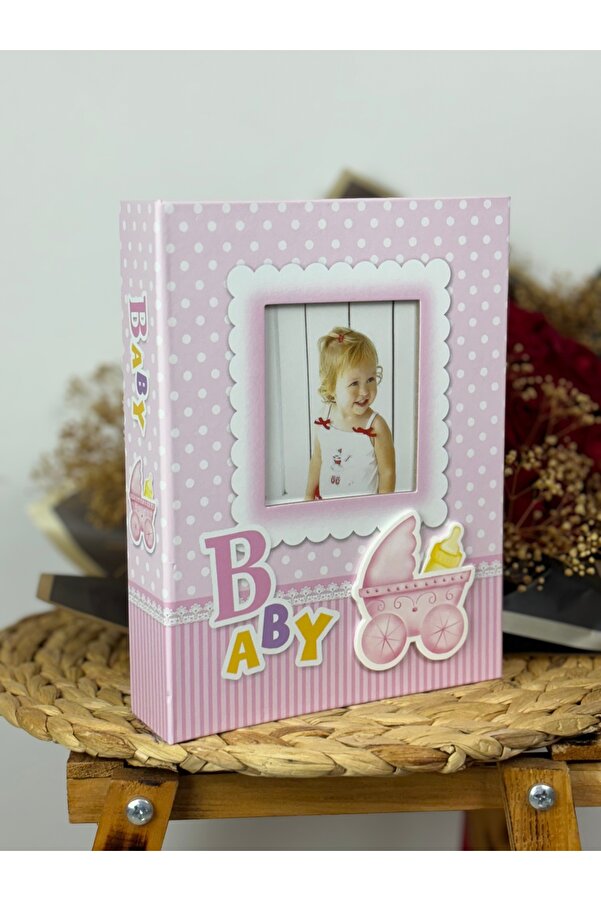Rabsev 10x15cm 200 Fotoğraf Kapasiteli Lüks Pencereli Bebek Fotoğraf Albümü Pp46200-2-p