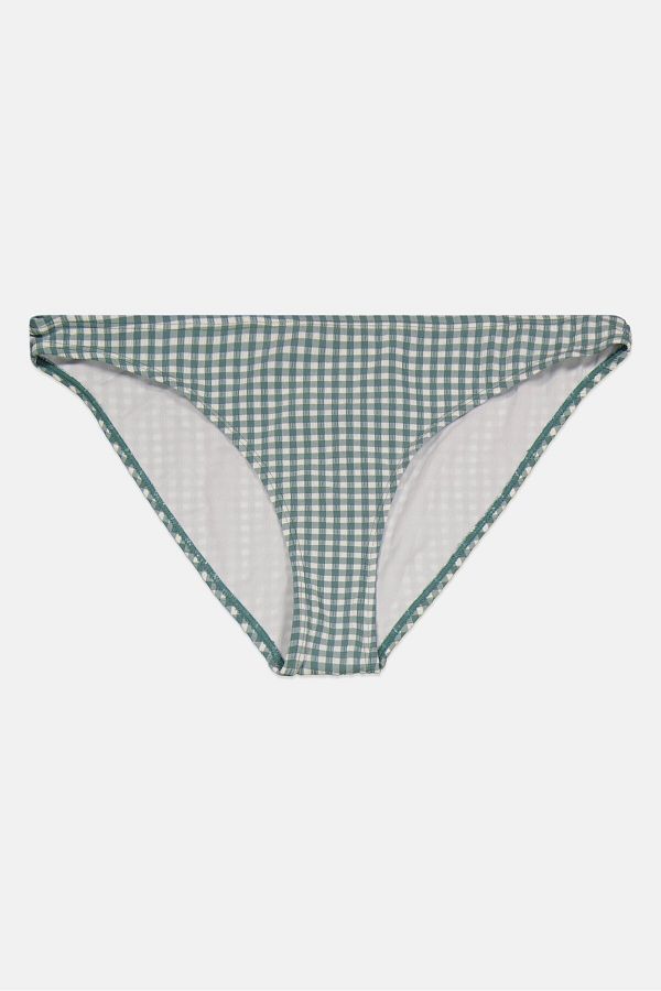 Miss Selfridge-Women Checkered Bikini Bottom, Green 1