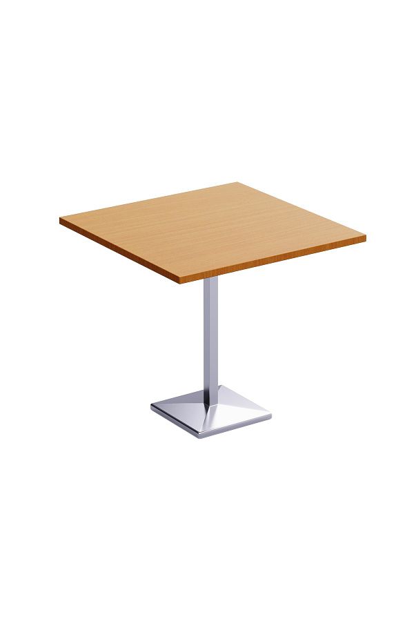 Mahmayi-Bar Table Square Base 4 Seater Cocktail Bistro Table for Pub_Light Walnut 1