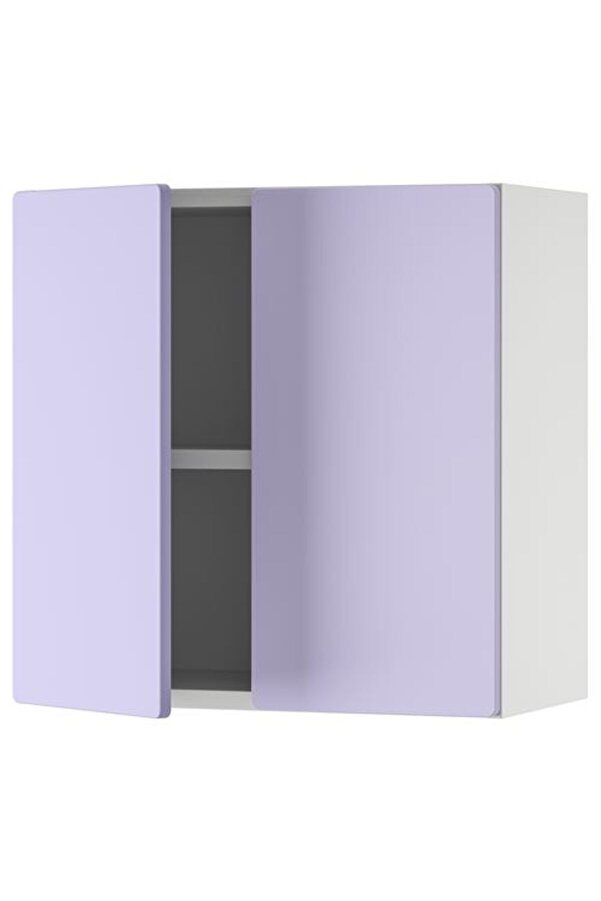 IKEA - SMASTAD, çocuk duvar dolabı, beyaz-lila, 60x32x60 cm