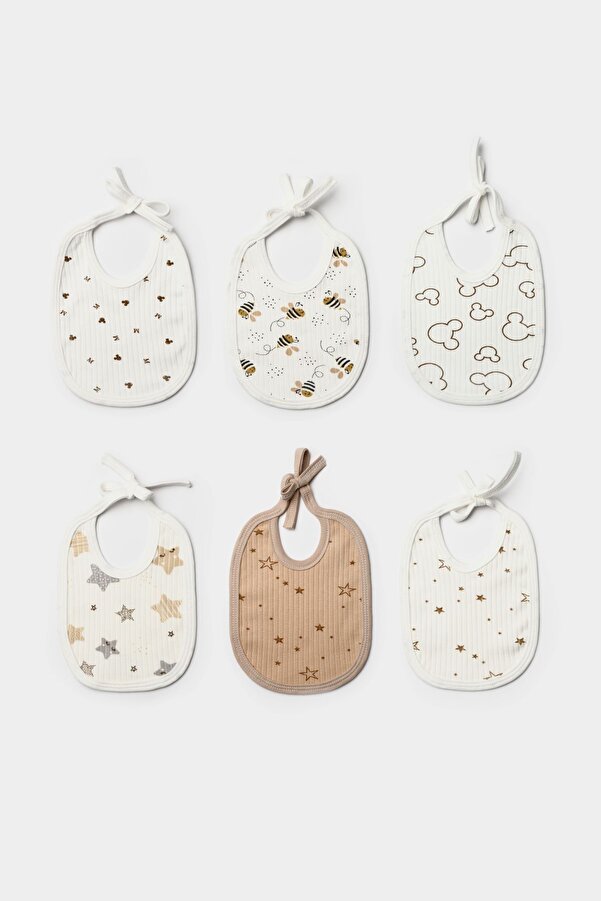 Bebe wini (6 ADET) BEBEWİNİ %100 Organik Pamuklu Çift Katlı Bebek Önlük