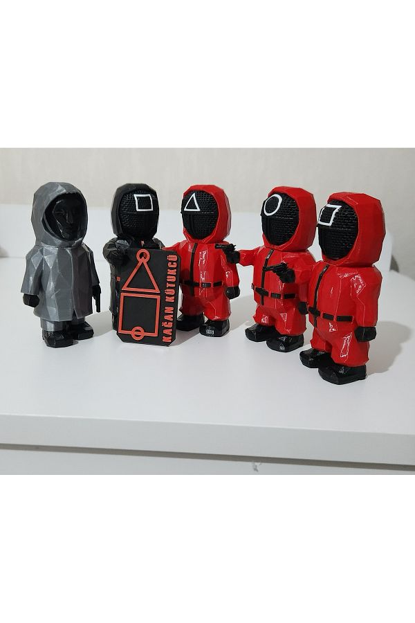 TAWGAN-Squid Game 3-Piece Guard +Subay Guard +Head Manager Figure Set 1