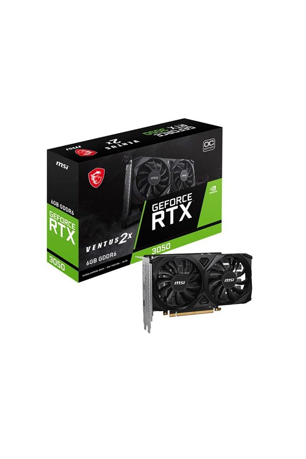 MSI-بطاقة رسومات Geforce Rtx 3050 Ventus 2x - 6 جيجابايت Gddr6 96bit Dx12 للألعاب 1