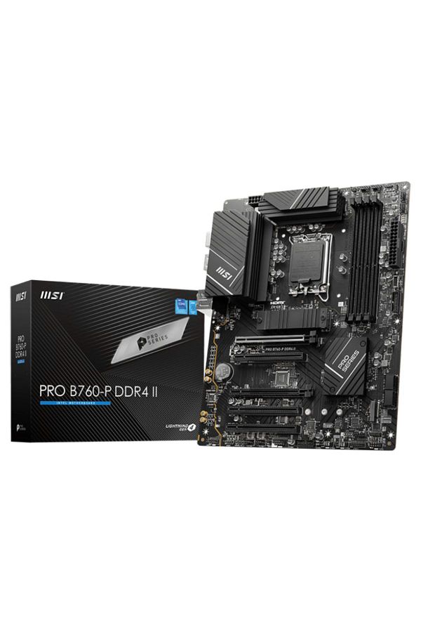 MSI-مقبس Mb Pro B760-p Ddr4 Ii 1700 Ddr4 5333(OC) Pci-e، m.2 Usb3.2 Hdmi، dp 1x 2.5g Lan Atx 1