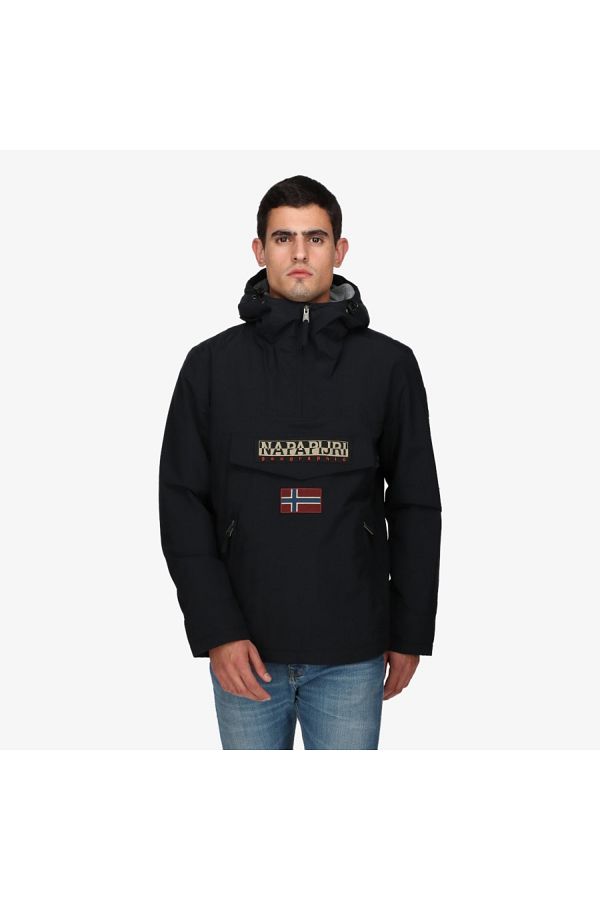 Napapijri-Čierna pánska bunda s kapucňou Napapijri Rainforest Pocket 2 Black -S 1