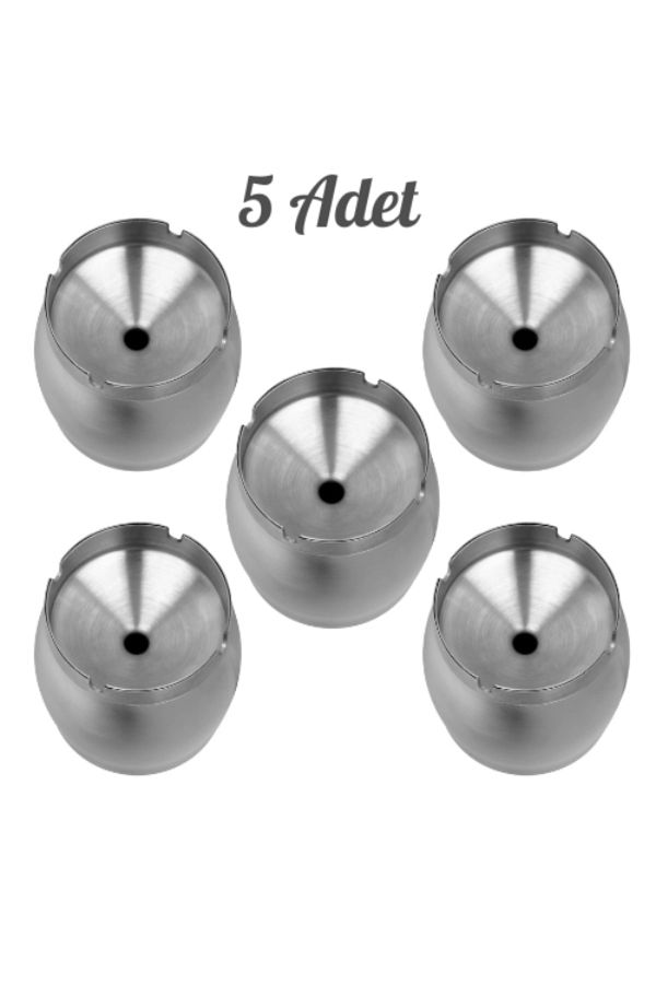 PİNHAN-5-Piece Stainless Steel Odorless Barrel Ashtray Advantage Set - Plastic Free (Oto, Home, Office, Garden) 1