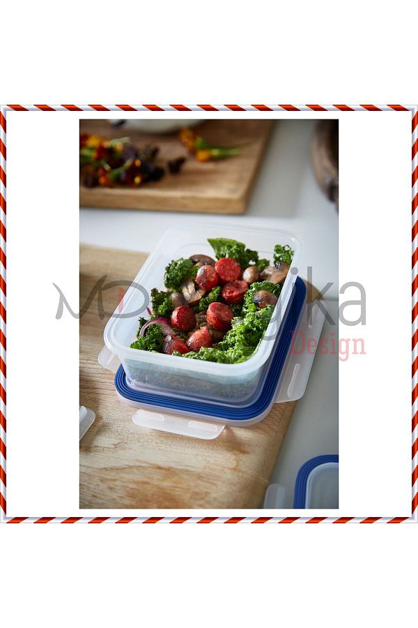 Magika Design-MD 365+ 1 lt Rectangular Plastic Storage Container with Lid 1