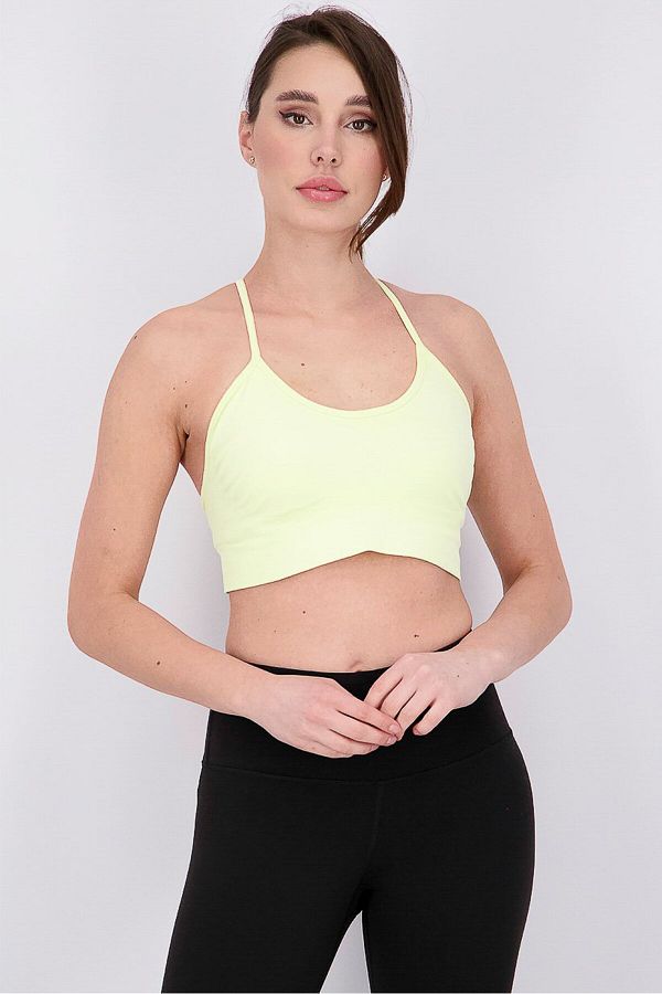 Tchibo-Women Seamless Non Padded Sports Bra, Yellow 1