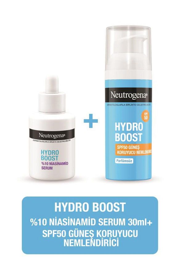Neutrogena-Hydro Boost 10% Niacinamide Serum 30 ml + Spf 50 Moisturizer 50 ml 1