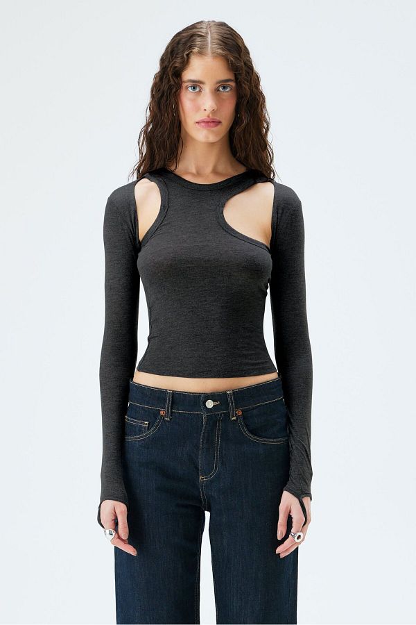 IAMNOTBASIC-Anthracite Stefi Top Color 1