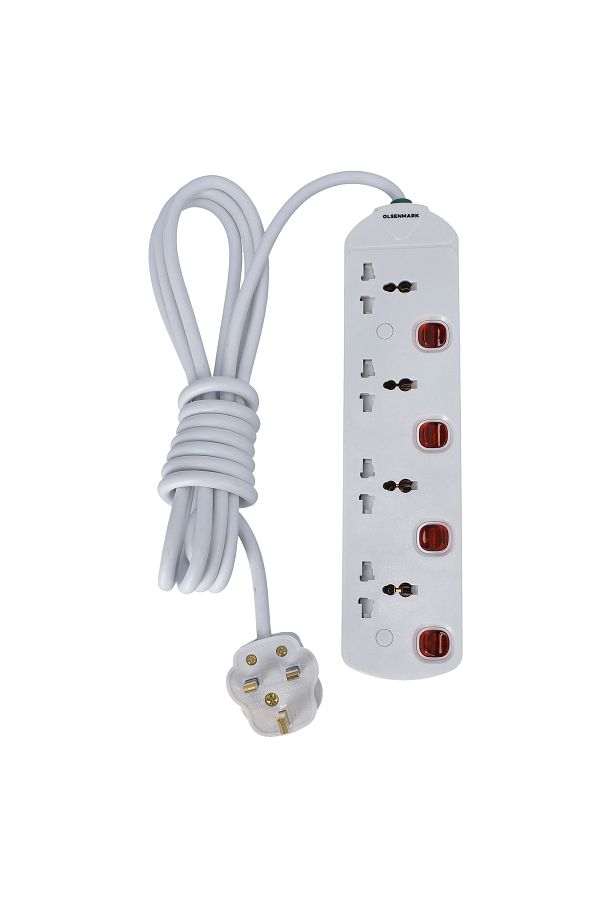 Olsenmark-Extension Socket, 4 Way - 3 M Power Extension Socket Cord | OMES1811 1