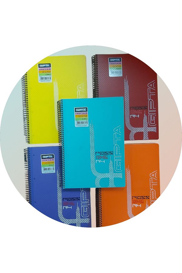 Gıpta-Pass Color Notes A4 (6 Internal Colours 120Yp Lines) 1