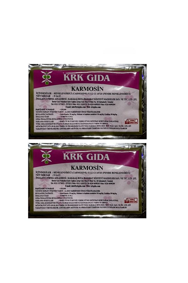 Krk Gıda-Powder Pink Coloring Food Dye - 9 Gr 2 Pieces 1