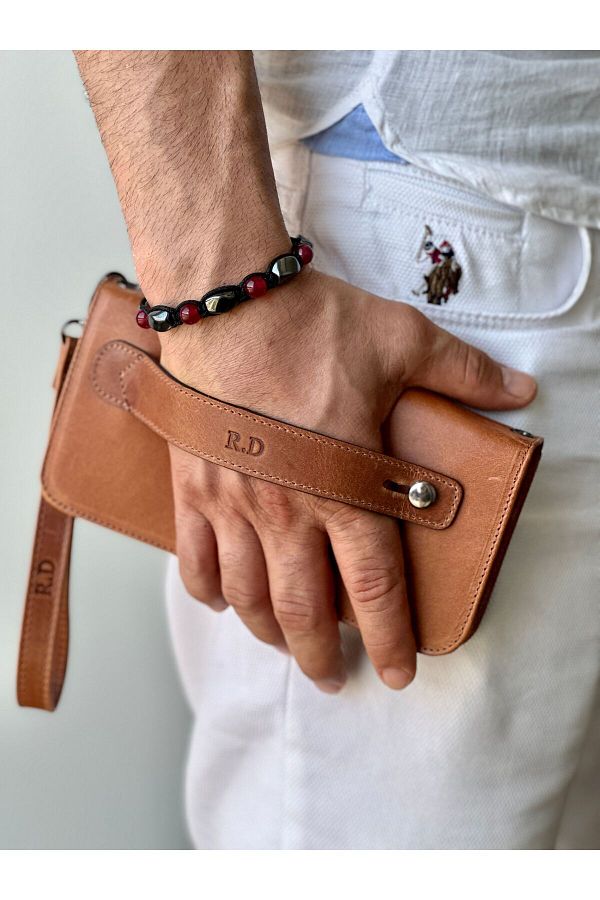 clawleather-Hand Portfolio Wallet - Handle Design 1